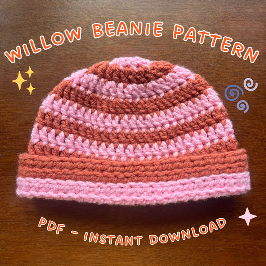 willow beanie crochet pattern